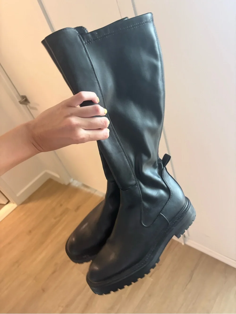 Zara Black knee high Boots